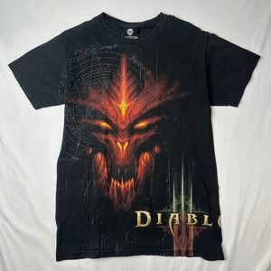 Diablo III 3 Black Graphic T Shirt Men's Blizzard Entertainment Gaming Tee Small